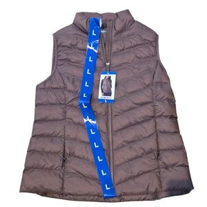 Women's Brown Puffer Vest